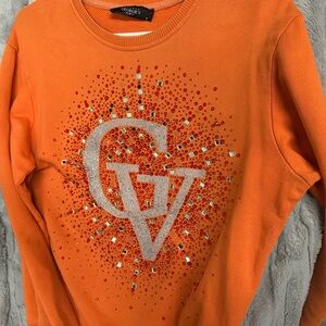 Vintage Orange GV Embellished Sweatshirt